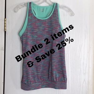 Bcg athletic shirt with built in thin bra. Size xl
